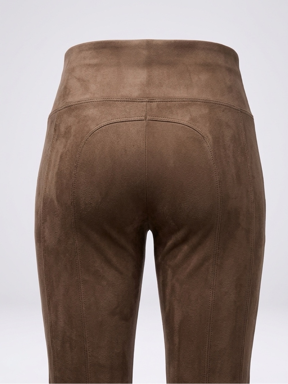 SPANX Rich Caramel Faux Suede Leggings High Waist Slimming Large L - Picture 4 of 7